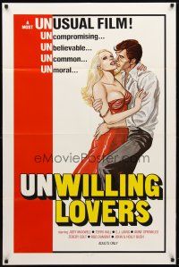 2c926 UNWILLING LOVERS 1sh '77 uncompromising, unbelievable, great art of very sexy Jody Maxwell!