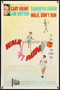 2c948 WALK DON'T RUN 1sh '66 Cary Grant & Samantha Eggar at Tokyo Olympics!