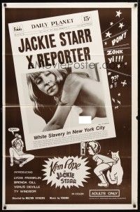 2c971 WHITE SLAVERY IN NEW YORK 1sh '75 Kim Poper as Jacky Starr, X Reporter!