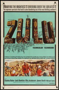 2c999 ZULU 1sh '64 Stanley Baker & Michael Caine English classic, dwarfing the mightiest!