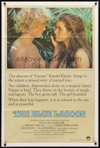 2d141 BLUE LAGOON Aust 1sh '80 sexy young Brooke Shields & Christopher Atkins!