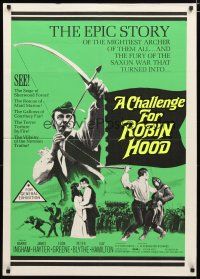 2d147 CHALLENGE FOR ROBIN HOOD Aust 1sh '67 Hammer, the rogue of rogues & his mighty outlaw band!