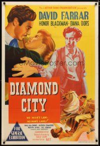 2d157 DIAMOND CITY Aust 1sh '51 stone litho of David Farrar & Honor Blackmanm but no Diana Dors!