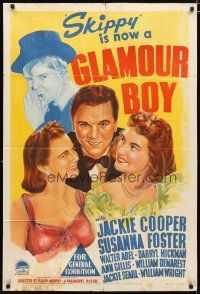 2d166 GLAMOUR BOY Aust 1sh '41 Jackie Cooper, Susanna Foster, Walter Abel, Darryl Hickman