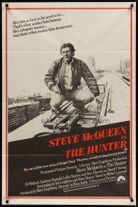 2d177 HUNTER Aust 1sh '80 great image of bounty hunter Steve McQueen!