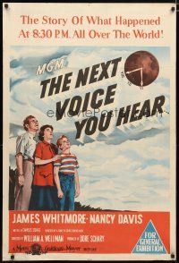 2d200 NEXT VOICE YOU HEAR Aust 1sh '50 James Whitmore & Nancy Davis hear God on the radio!
