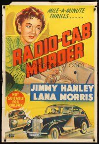 2d222 RADIO-CAB MURDER Aust 1sh '54 stone litho of bad girl Lana Morris, English crime!
