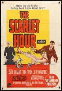 2d238 SCARLET HOUR Aust 1sh '56 Michael Curtiz directed, sexy Carol Ohmart, Tom Tryon!