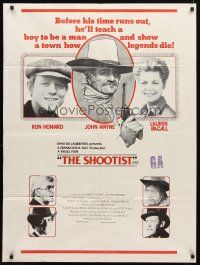 2d246 SHOOTIST Aust 1sh '76 Richard Amsel artwork of cowboy John Wayne, Ron Howard!