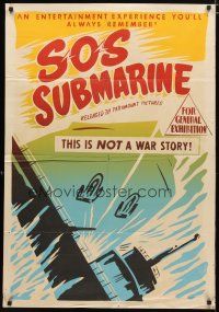 2d251 SOS SUBMARINE Aust 1sh '53 13 doomed men aboard a sunken sub, and their women who waited!