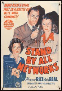 2d255 STAND BY ALL NETWORKS Aust 1sh '42 Florence Rice exposes a famous female flyer as a Nazi spy!