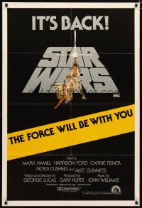 2d258 STAR WARS Aust 1sh R81 George Lucas classic sci-fi epic, great art by Tom Jung!