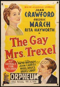 2d261 SUSAN & GOD Aust 1sh '40 Fredrich March, religious Joan Crawford is The Gay Mrs. Trexel!