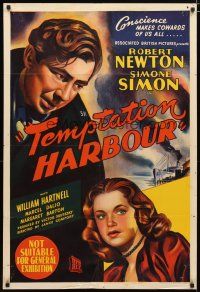 2d267 TEMPTATION HARBOR Aust 1sh '48 Simone Simon & Robert Newton, Temptation Harbour!