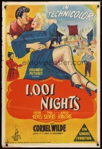 2d274 THOUSAND & ONE NIGHTS Aust 1sh '45 different stone litho of Evelyn Keyes & Cornel Wilde!