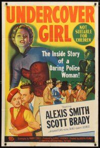 2d288 UNDERCOVER GIRL Aust 1sh '50 Alexis Smith, the inside story of a daring police woman!