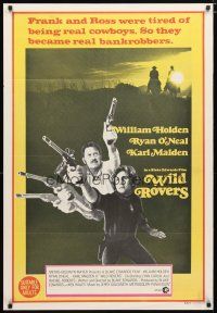 2d304 WILD ROVERS Aust 1sh '71 different image of William Holden & Ryan O'Neal, Blake Edwards