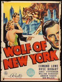2d305 WOLF OF NEW YORK 30x40 Aust 1sh '40 Lowe goes from shyster lawyer to D.A. & stops fraud!