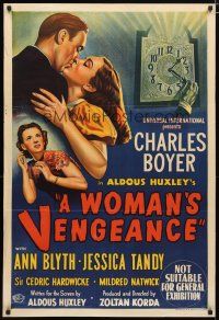 2d307 WOMAN'S VENGEANCE Aust 1sh '47 Charles Boyer, Jessica Tandy, Ann Blyth, Aldous Huxley!