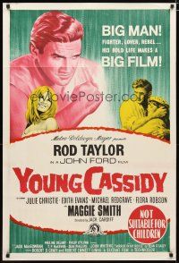 2d315 YOUNG CASSIDY Aust 1sh '65 John Ford, bellowing, brawling, womanizing Rod Taylor!