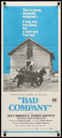 2d350 BAD COMPANY Aust daybill '72 Jeff Bridges, Barry Brown, Jim Davis, western!