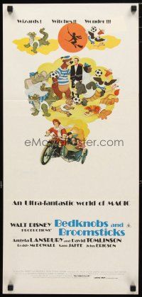 2d357 BEDKNOBS & BROOMSTICKS Aust daybill R79 Walt Disney, Angela Lansbury, great cartoon art!