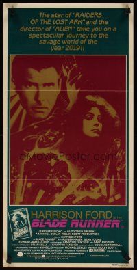 2d387 BLADE RUNNER Aust daybill '82 Ridley Scott sci-fi classic, Harrison Ford, Sean Young