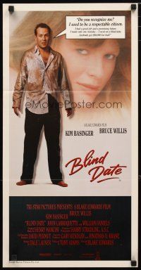 2d389 BLIND DATE Aust daybill '87 sexy Kim Basinger, down-on-his-luck Bruce Willis