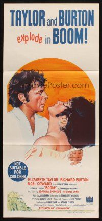 2d398 BOOM Aust daybill '68 Elizabeth Taylor & Richard Burton, Tennessee Williams drama!