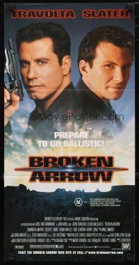 2d406 BROKEN ARROW Aust daybill '96 John Travolta, Christian Slater, directed by John Woo!