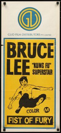 2d436 CHINESE CONNECTION Aust daybill R1970s Jing Wu Men, kung fu master Bruce Lee