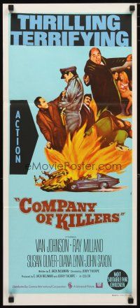 2d451 COMPANY OF KILLERS Aust daybill '70 Van Johnson, Ray Milland, Assassins for hire!