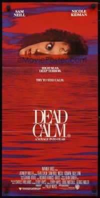 2d476 DEAD CALM Aust daybill '89 Sam Neill, wild image of Nicole Kidman on horizon of red ocean!