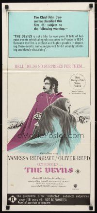 2d482 DEVILS Aust daybill '71 Oliver Reed & Vanessa Redgrave, directed by Ken Russell!