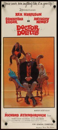 2d489 DOCTOR DOLITTLE Aust daybill '67 Rex Harrison, directed by Richard Fleischer!