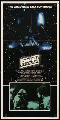 2d507 EMPIRE STRIKES BACK Aust daybill '80 Darth Vader + inset photo of Yoda & Mark Hamill!