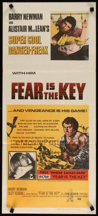 2d523 FEAR IS THE KEY Aust daybill '73 Alistair MacLean, art of Barry Newman & Suzy Kendall!