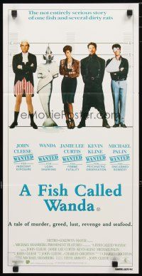 2d533 FISH CALLED WANDA Aust daybill '88 John Cleese, Curtis, Kline & Palin in police line up!