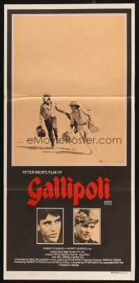 2d565 GALLIPOLI Aust daybill '81 Peter Weir, Mel Gibson & Mark Lee cross desert on foot!