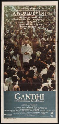 2d566 GANDHI Aust daybill '83 Ben Kingsley as The Mahatma, directed by Richard Attenborough!