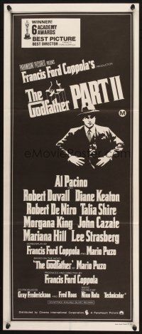 2d575 GODFATHER PART II Aust daybill '74 Al Pacino in Francis Ford Coppola classic crime sequel!