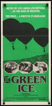 2d586 GREEN ICE Aust daybill '81 Ryan O'Neal, Anne Archer, Omar Sharif, a fortune in emeralds!