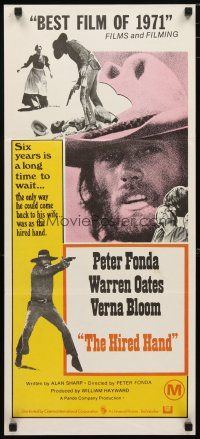 2d607 HIRED HAND Aust daybill '71 Peter Fonda directs & stars, Warren Oates, riding for revenge!