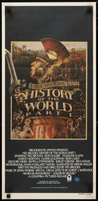 2d609 HISTORY OF THE WORLD PART I Aust daybill '81 art of Roman soldier Mel Brooks by John Alvin!