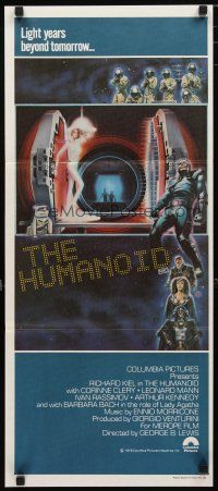 2d625 HUMANOID Aust daybill '79 art of Richard Kiel in space suit, wacky Italian Star Wars rip-off!