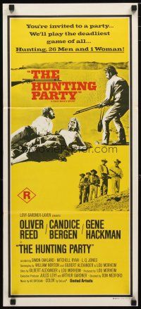 2d629 HUNTING PARTY Aust daybill '71 the deadliest game of all, they hunted 26 men & Candice Bergen!