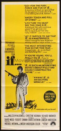 2d636 IF Aust daybill '69 introducing Malcolm McDowell, directed by Lindsay Anderson!