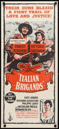 2d663 ITALIAN BRIGANDS Aust daybill '61 Borgnine & Gassman blazed a trail of love & justice!