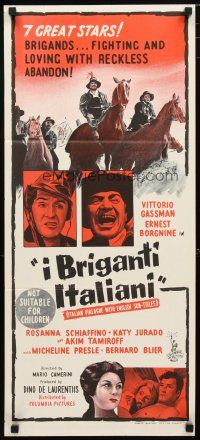 2d664 ITALIAN BRIGANDS Aust daybill '61 Ernest Borgnine, Vittorio Gassman, I Briganti Italiani