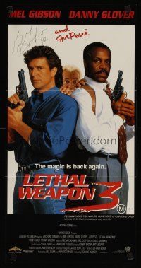 2d702 LETHAL WEAPON 3 Aust daybill '92 great image of cops Mel Gibson, Glover, & Joe Pesci!